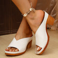 Fashion Large Size Thick Heel Slippers For Women